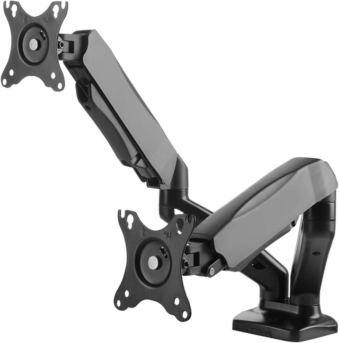 Monitor Arm - Dubbele Scherm - Ergonomisch Werken - Verstelbare Gasveer - 17-32 Inch - Zwart