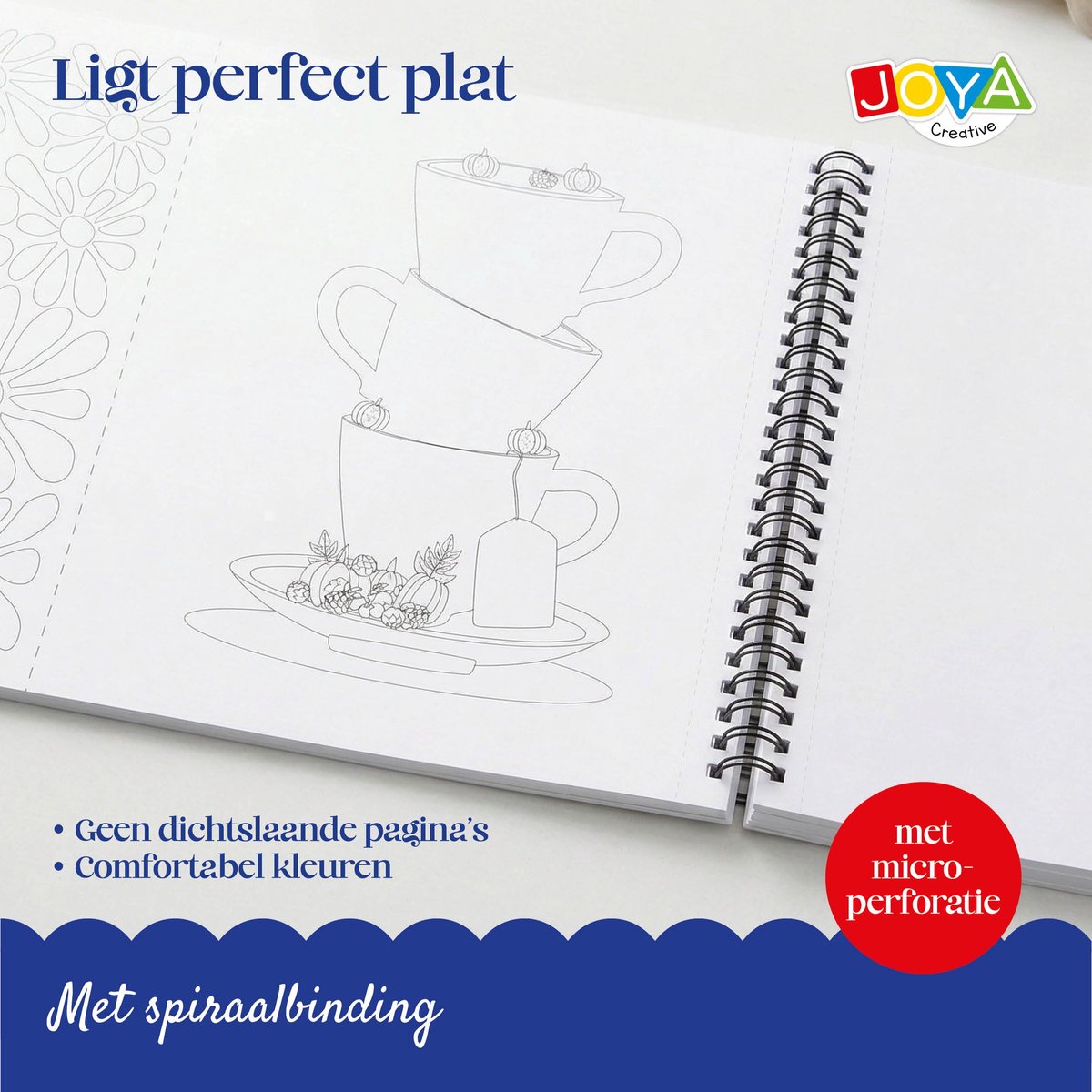Joya Creative Kleurboek voor Volwassenen Posters - Volwassen Kleurboek met 64 Designs - A3, A4 en A5 Formaat - Uitscheurbaar - Spiraalband — afbeelding 8