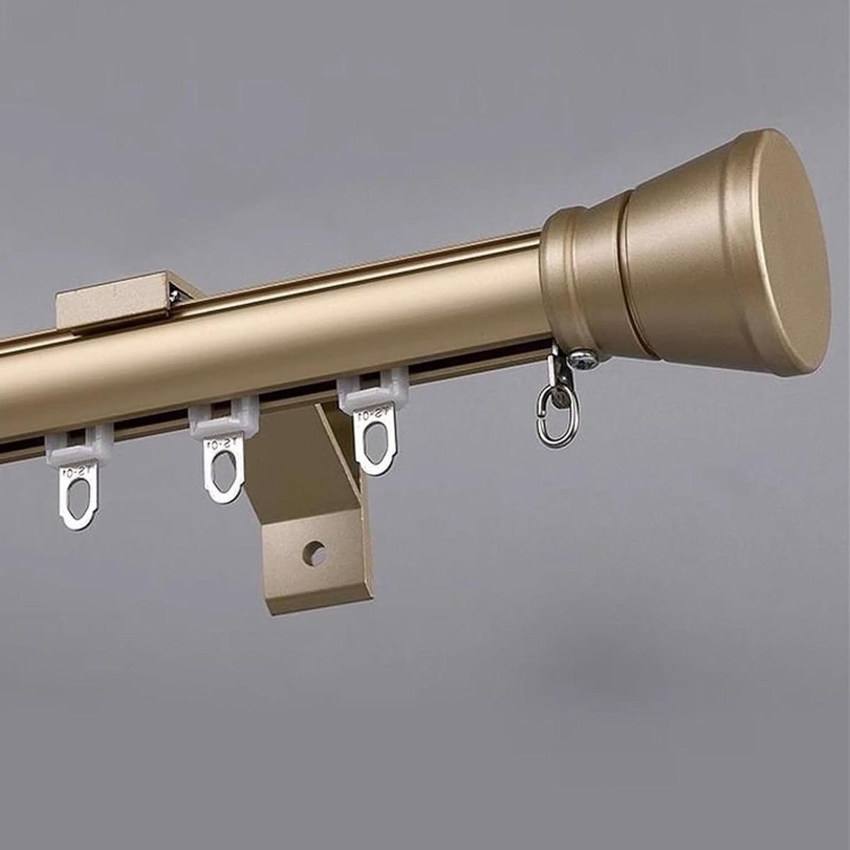 Gordijnroede met Beugels - Gordijnstang Roede - Woonkamer Decoratie - Heavy Duty Aluminium - 400 cm - Goud