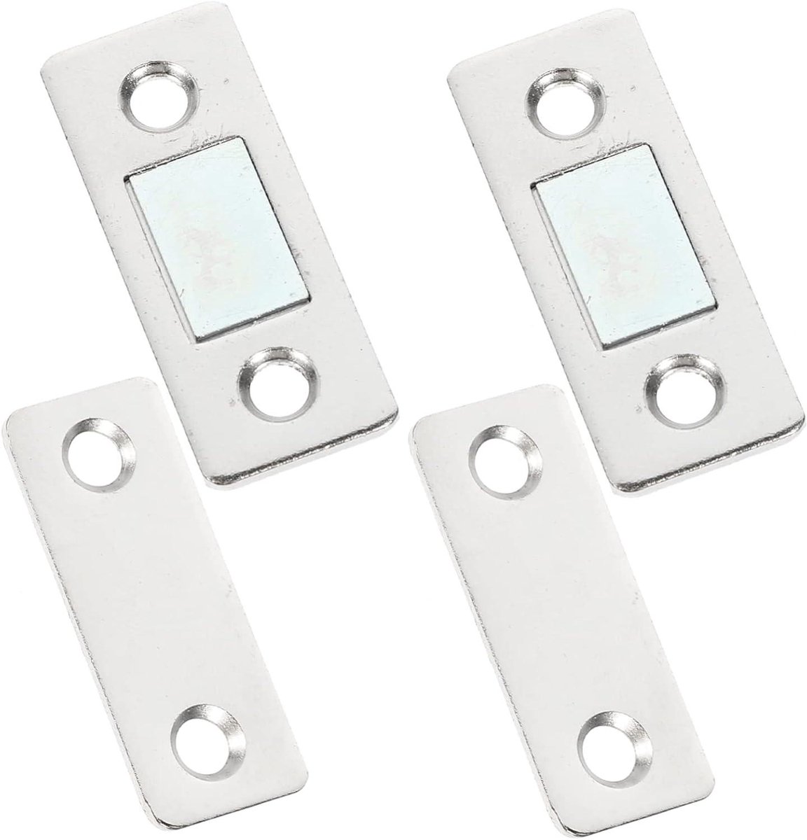 Magnetische Deurvanger - Deurmagneet Kastdeur - Kasten Sluiten - Zonder Boren - 4.5 cm - Zilver