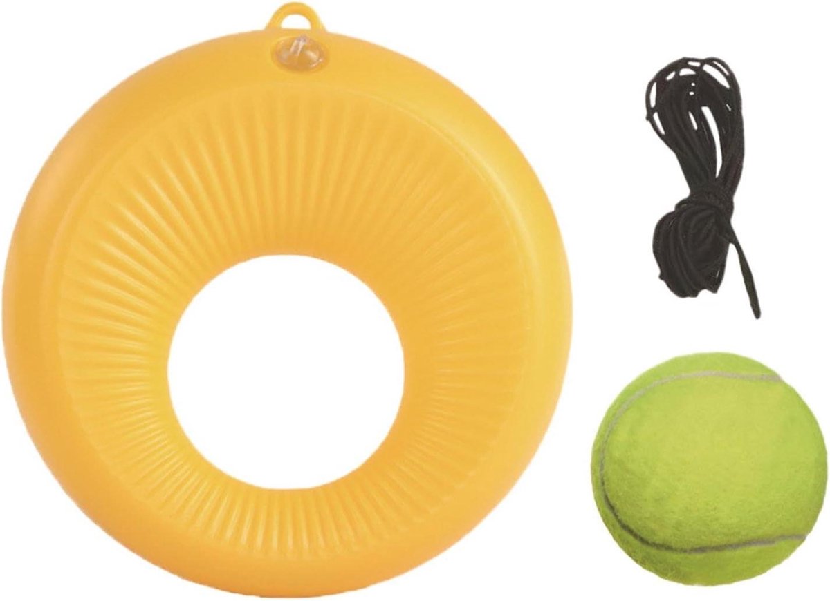 Tennis Trainer Rebounder - Tennistrainer Zelfstandig - Tennisvaardigheden Oefenen - Verzwaarde Stabiele Basis - 22 x 21 x 7 cm