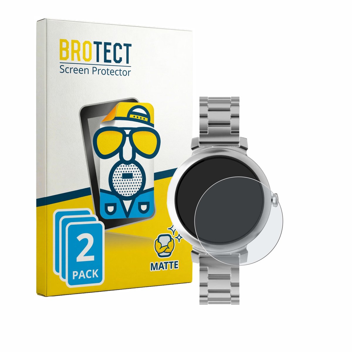 BROTECT - Screenprotector voor ZenWatch Lily 1.1" - Folie Beschermfolie matte 2 Stuks