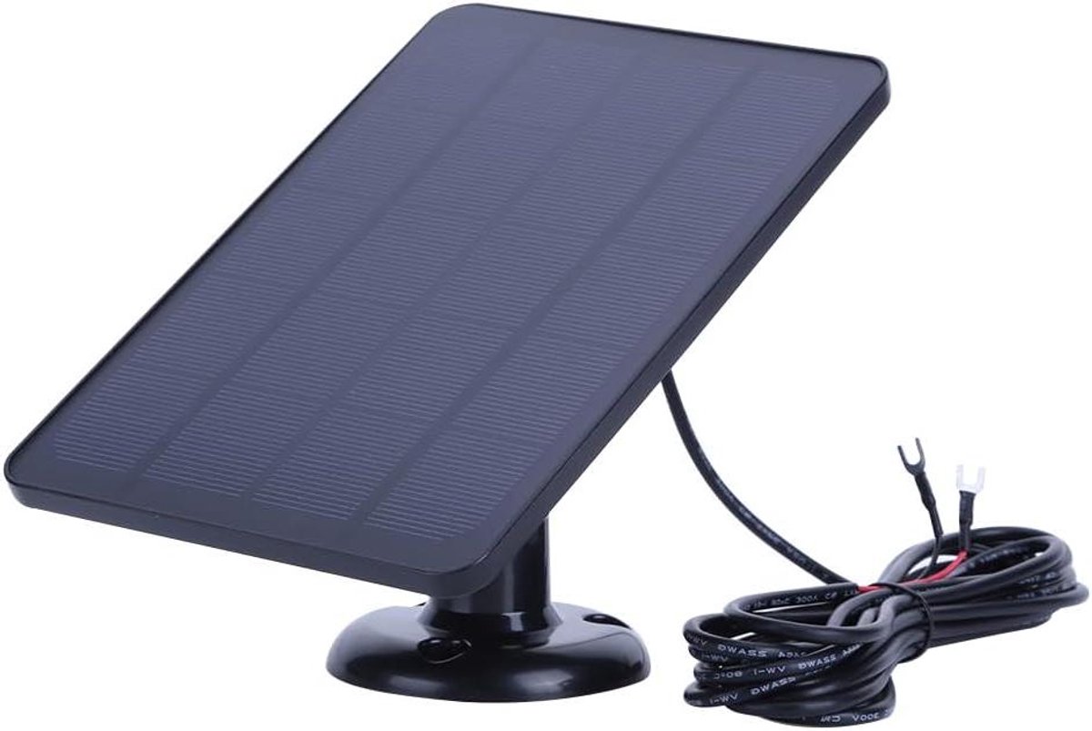Zonnepaneel voor Deurbel - Solar Charger Batterij - Deurbel Opladen - IP65 Waterdicht - 4W 5V - Zwart