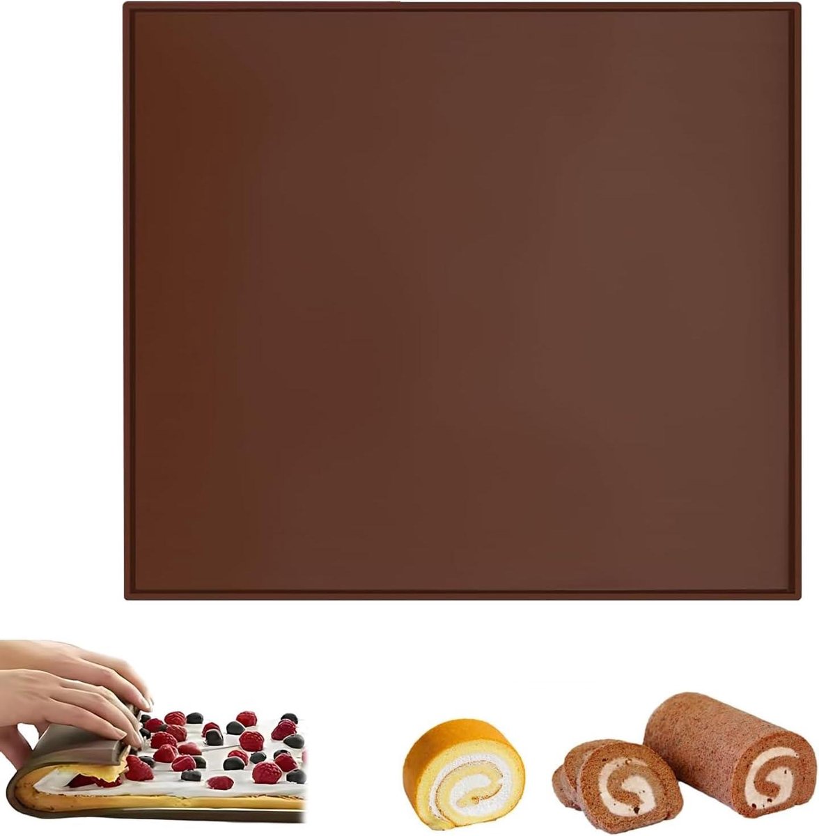 Bakmat Silicoon - Ovenmat Deegmat - Koekjes Bakken - Non-stick Rand - 40x30 cm - Translucent