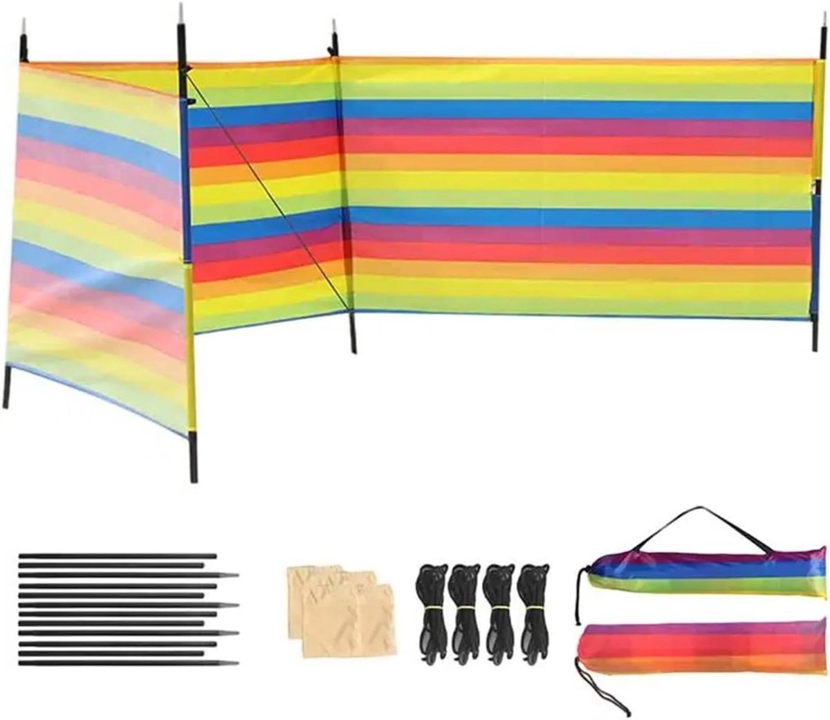 Strand Voorruit - Windscherm Tent - Buiten Beschermen - Stevige Constructie - 6 x 1.3 meter - L