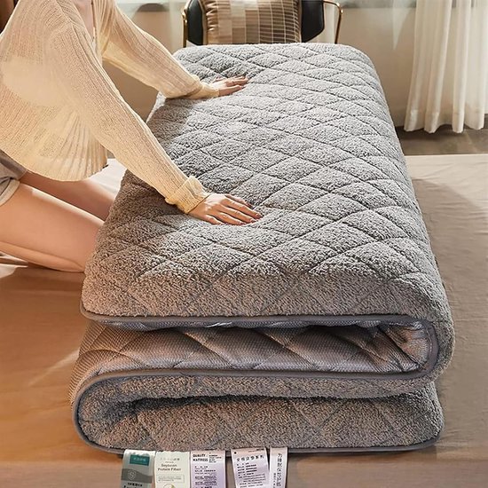 Vouwmatras Futon - Japanse Matras Tatami - Comfortabel Slapen - Ademend Katoen - 150 x 200 cm - A — afbeelding 4