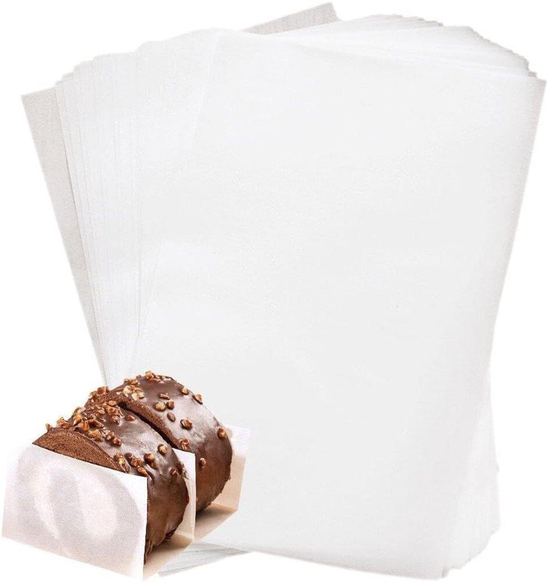 Bakpapier Vellen - Cake Roll Papier - Bakken en Verpakken - Voedselkwaliteit - 200 stuks - Bruin