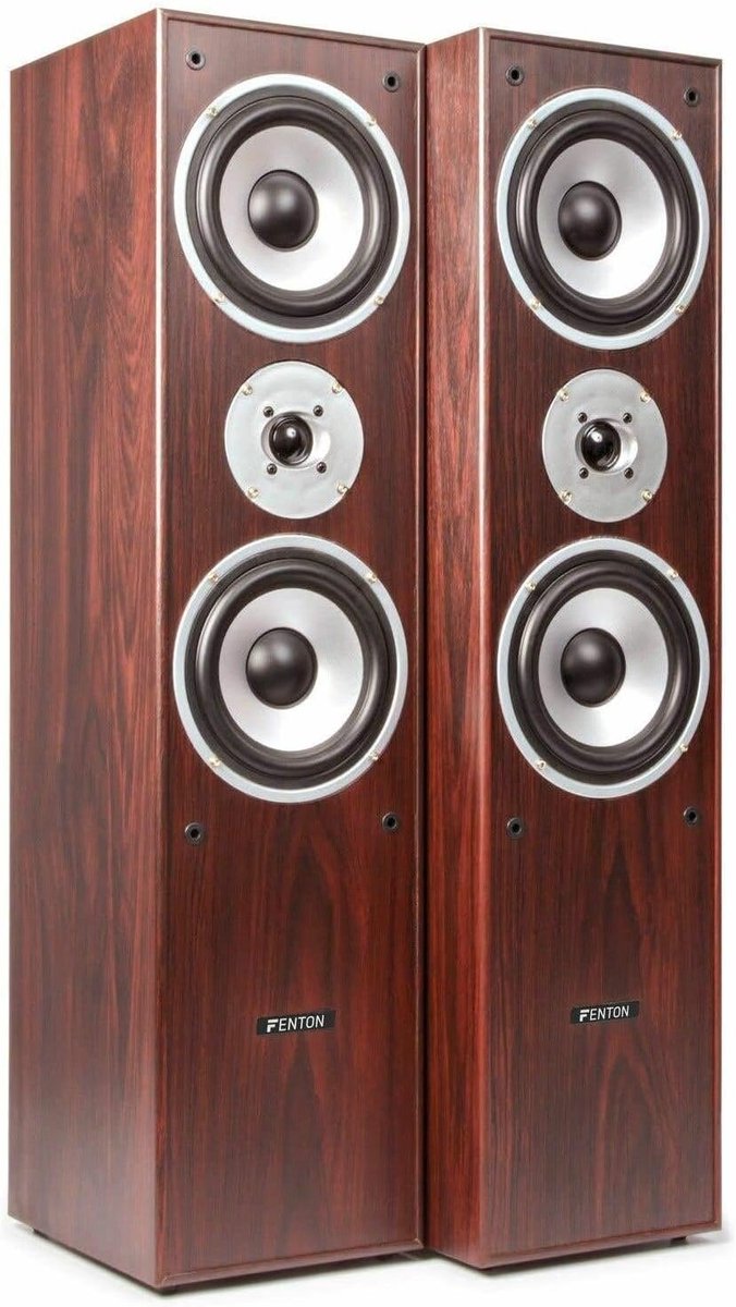 5.0 Speaker Set - Home Cinema Systeem - Film Kijken - 335 Watt RMS Vermogen - 6.5 Inch Woofer - Bruin — afbeelding 4