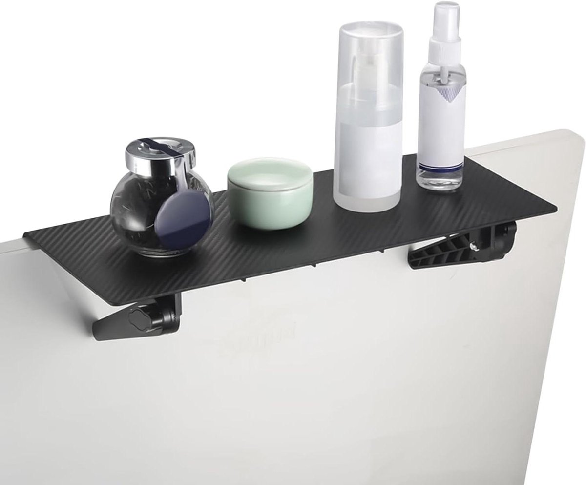TV Plank - Mediabox Houder - Elektronica Organiseren - Gereedschapsvrije Montage - 33 cm - Zwart