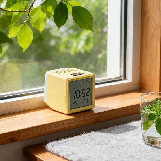 Kinderwekker LED Display - Nachtlamp Klok - Kinderen Wakker Maken - Speelse Ochtendroutine - 10W cm - Licht Geel — afbeelding 3