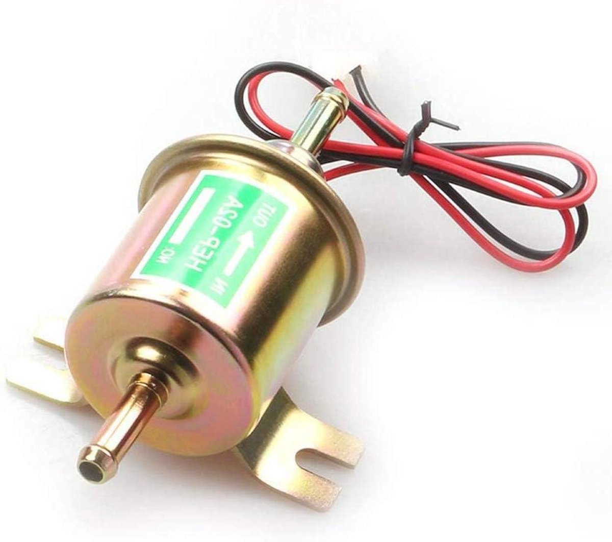 Elektrische Brandstofpomp - Benzinepomp Dieselpomp - Brandstof Toevoeren - Volledig Koper - 12V 80-120 L/H - Zilver