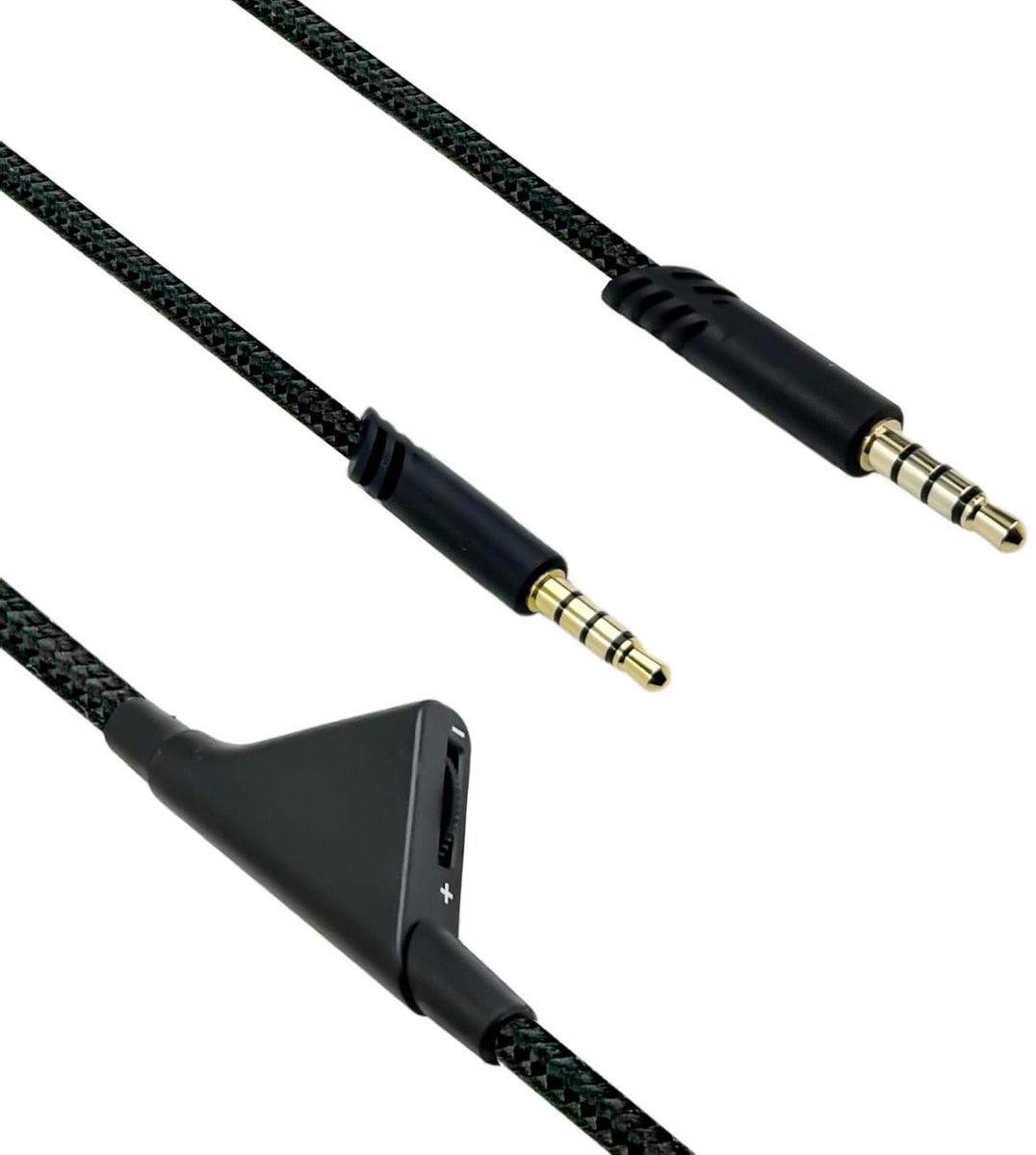 Vervangende Kabel - AUX Kabel - Gaming Audio - Met Volumeregeling - 2 meter - Zwart
