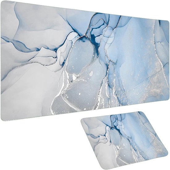 XXL Muismat - Gamer Desk Mat - Gaming Prestaties - RGB LED Verlichting - 70x30 cm - Inkt Marmer — afbeelding 2
