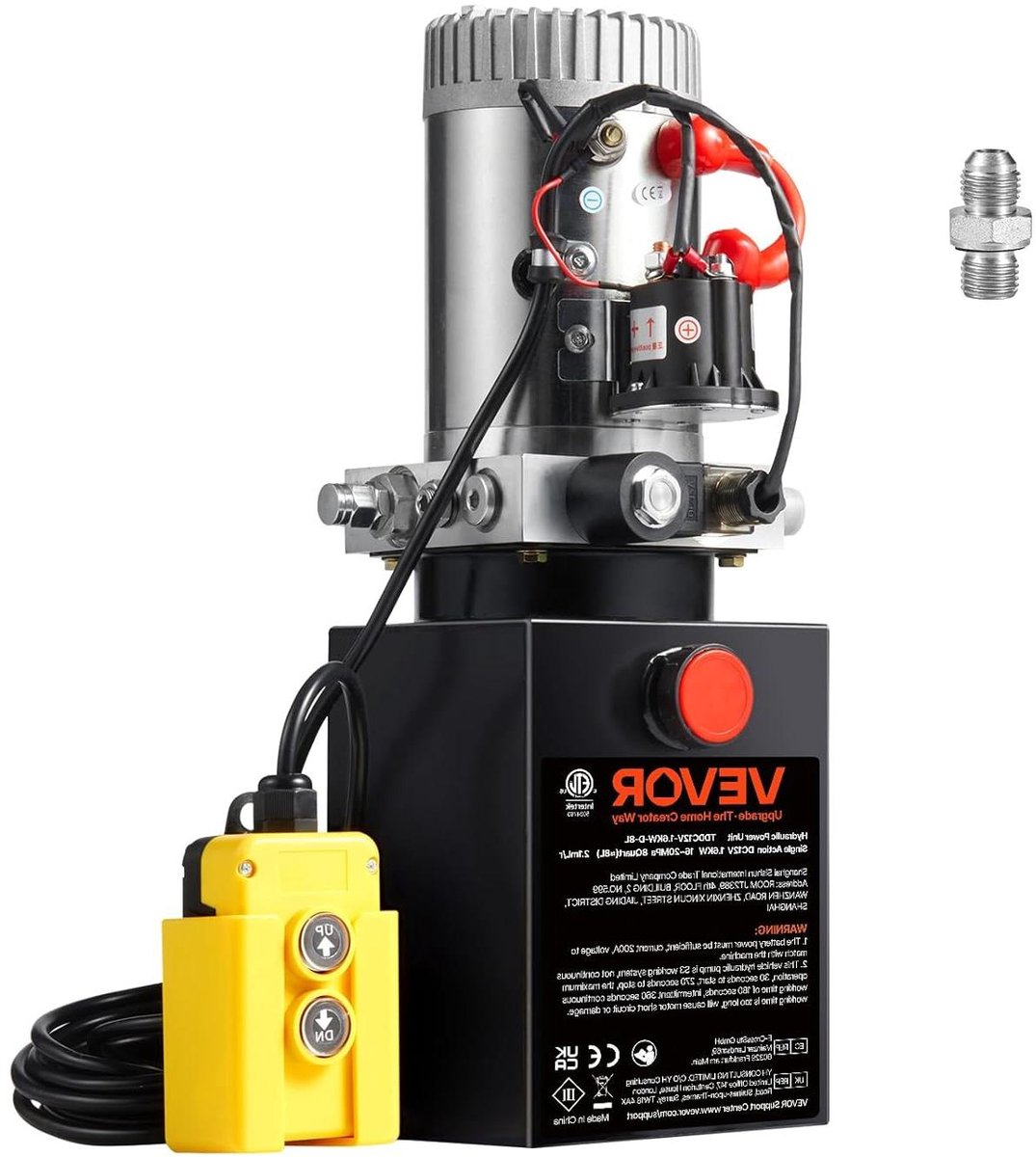 Hydraulische Pomp - Hydraulische Generator - Machines Hefen - Enkelwerkend Mechanisme - 8 Liter Tank - Zwart