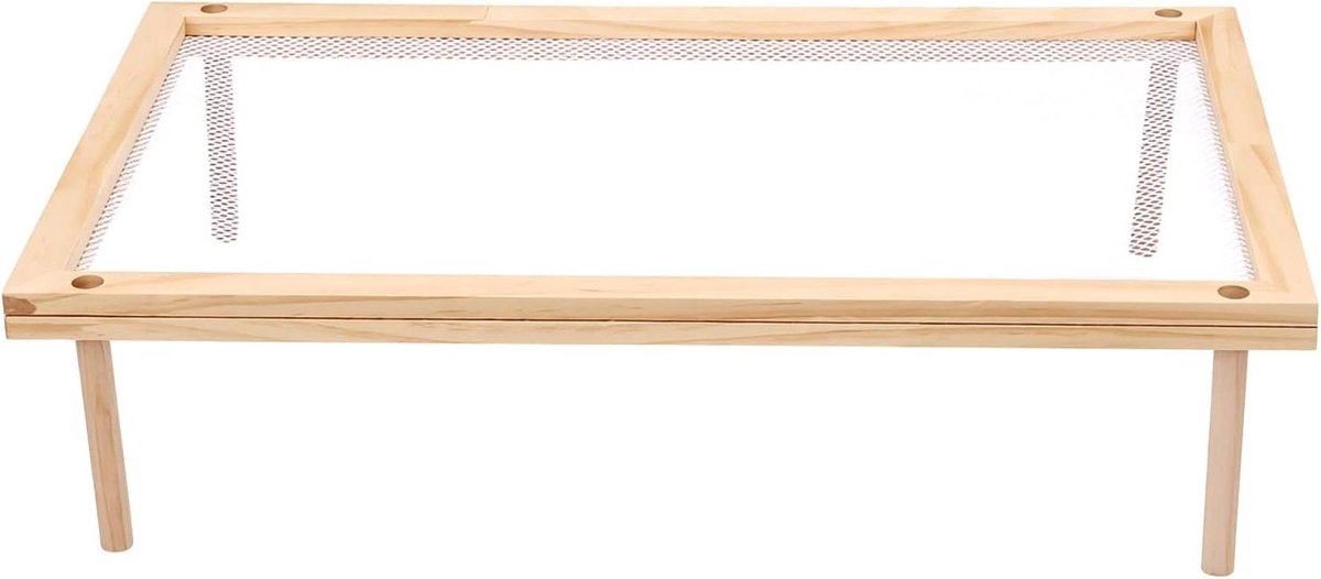 Houten Pasta Droogrek Voedseldroger Standaard Pasta Drogen Verbeterd Luchtstroomontwerp 41D x 29B x 3H cm Houtkleur