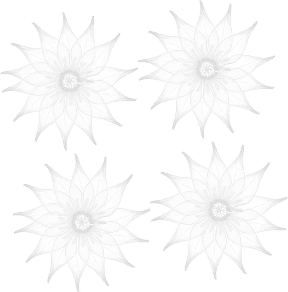 Net Tassen - Opbergzakken Mesh - Kleine Spullen Opbergen - Met Handvat - 19 x 8 x 8 cm - Wit