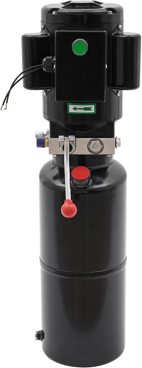 Hydraulische pomp - Aggregaat Hefunit - Autolift Bediening - Hoge Efficiëntie Motor - 10L Tank - Zwart