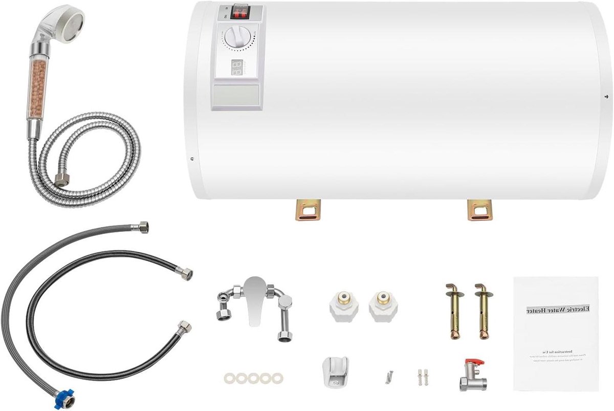 Elektrische Waterverwarmer - Boiler Keuken - Direct Warm Water - Roestvrij Staal - 71 x 34 cm - Wit