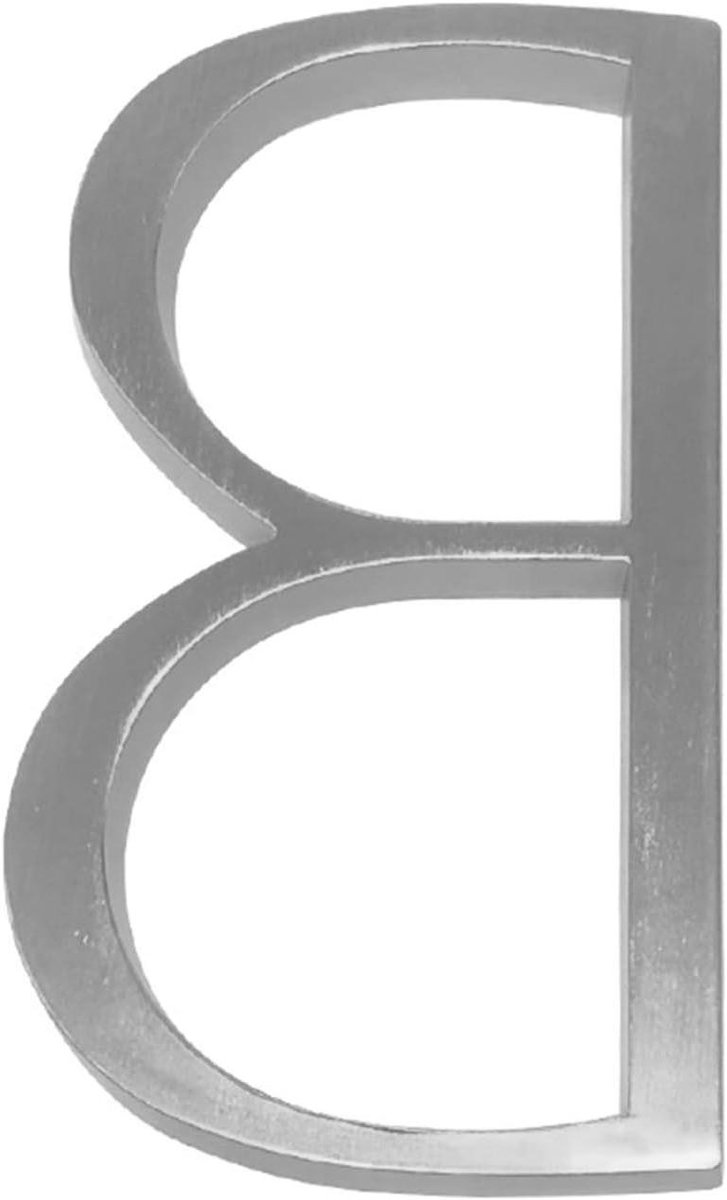 Huisnummer - Adresbord Cijfer - Huis Identificatie - Handmatig Afgewerkt - 12cm - Zilver