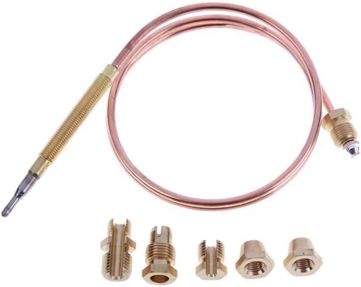 Thermoelement Sensor - Universele Thermokoppel - Gasapparaten Repareren - Eenvoudige Installatie - 90 cm Lengte - Goud