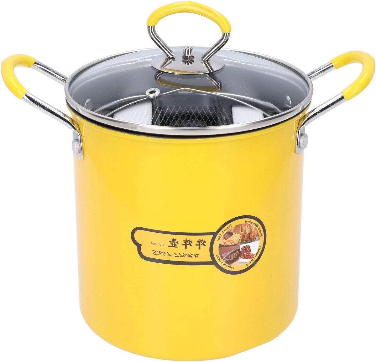 Roestvrijstalen Frituurpan - Koekenpan met Filter - Thuis Frituren - Slim Oliefiltersysteem - 3 Liter Capaciteit - Zilver