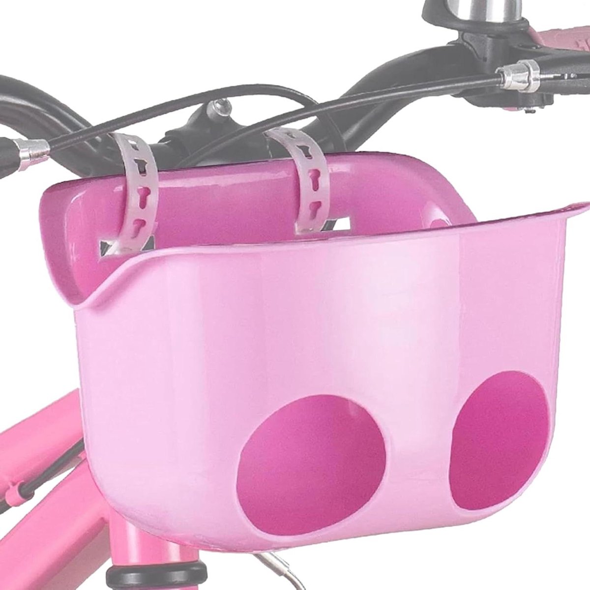 Poppenfietsstoel - Poppenzitje Speelgoed - Poppen Vervoeren - Verstelbare Kinderdrager - 21x15x14 cm - Roze