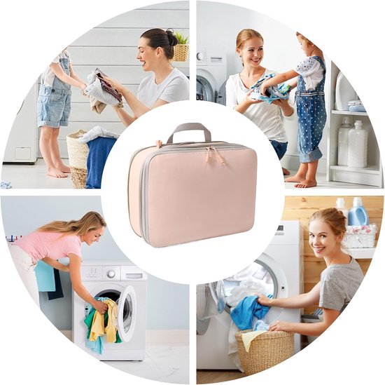 Reis Tassen - Vacuümzakken Koffer - Ruimte Besparen - Waterdicht Nylon - 40 x 30 cm - Roze — afbeelding 4