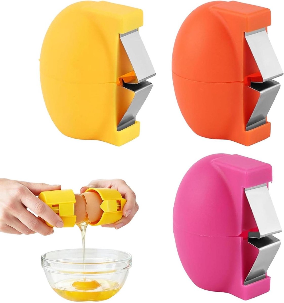 Eierschaal Opener - Ei Cracker - Koken en Bakken - Ergonomisch Handvat - 6.5 x 6.5 x 7.2 cm