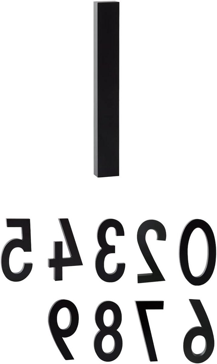 Huisnummer - Deurnummer Bord - Huis Identificatie - Arne Jacobsen Typografie - 10 cm - Zwart