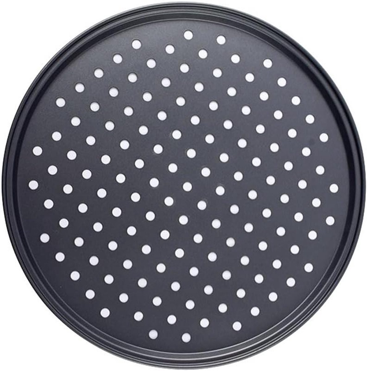 Pizza Bakplaat Pizza Pan Pizza Bakken Antiaanbaklaag 24cm Rond Zwart