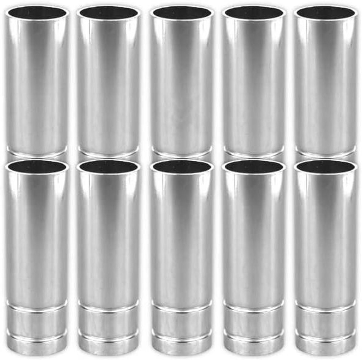 Gassproeiers - Beschermingsmondstuk - Lassen - Breed - 10 stuks - Zilverkleurig