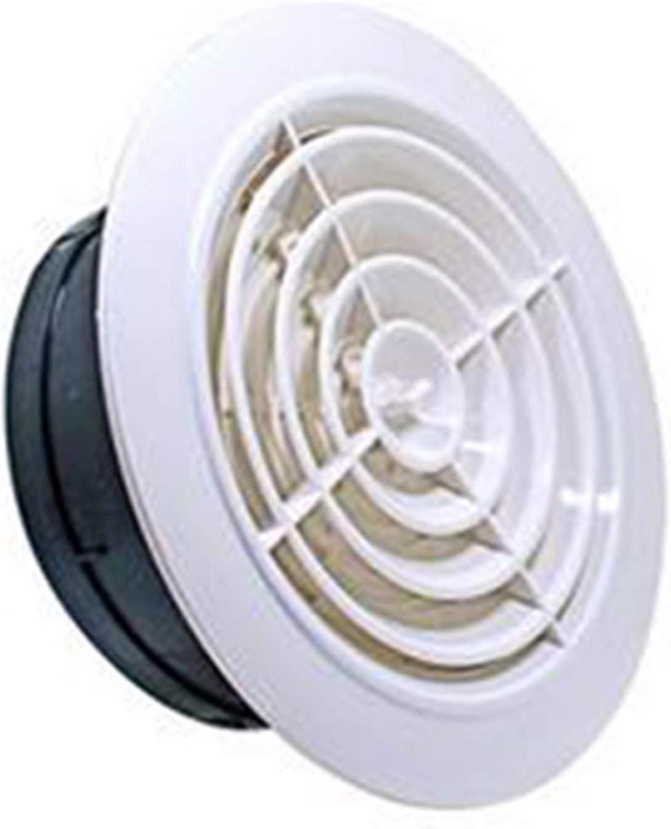 Ventilatie rooster - Afzuigkap rooster - Luchtstroom regelen - Verstelbaar volume - 75mm of 100mm - Zwart wit
