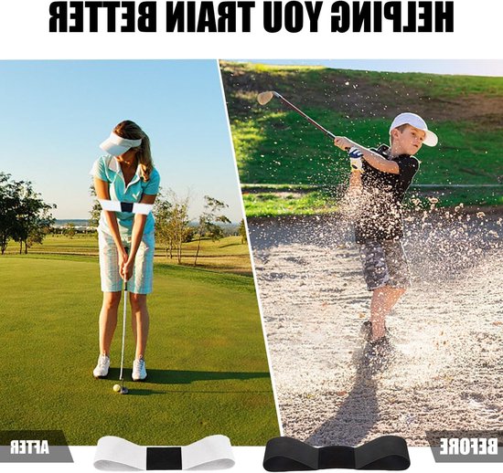 Golf Verbinding Band Set - Trainingshulpmiddel voor Swing, Arm Tape en Elastic Band voor Postuur en Uitlijning voor Mannen, Vrouwen en Kinderen van GOLF — afbeelding 4
