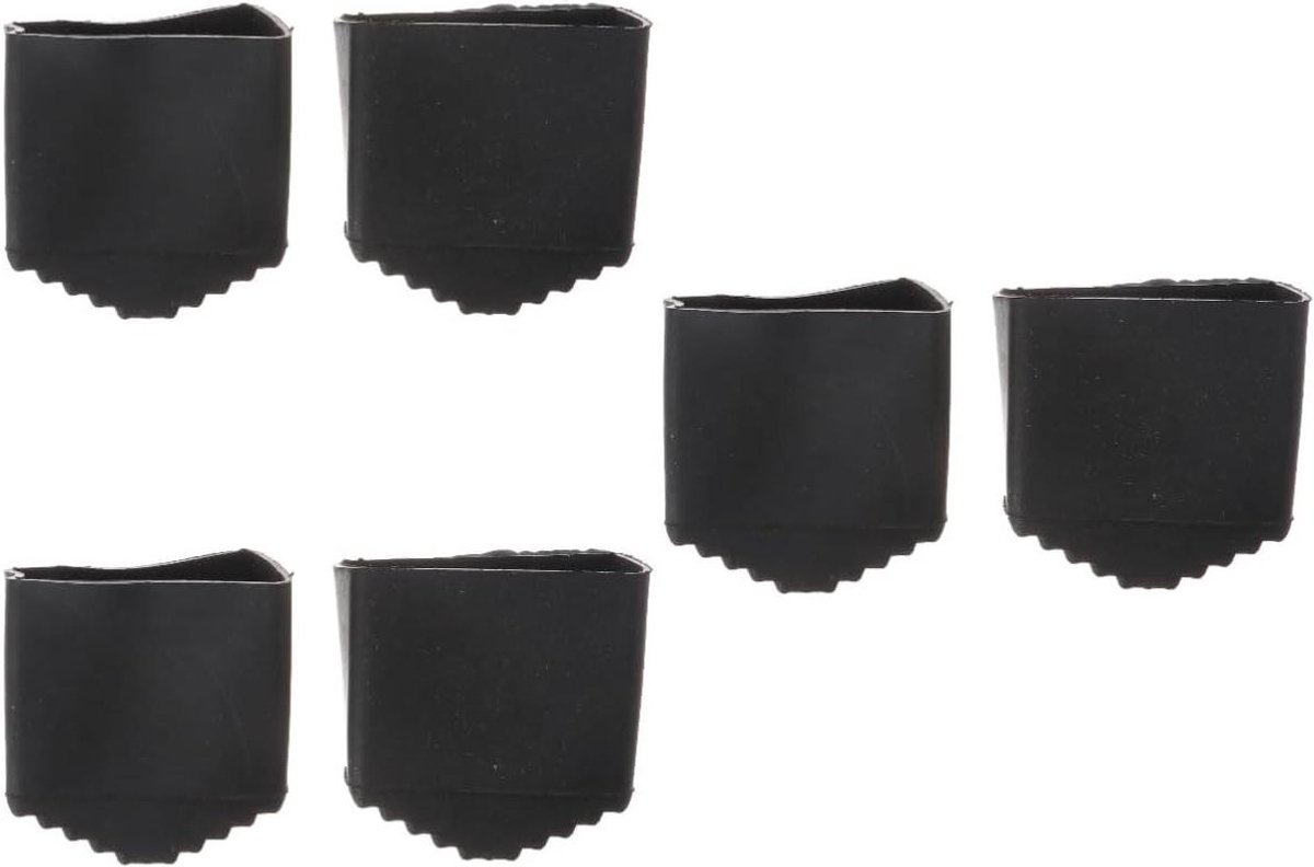Ladder Voet Beschermers - Antislip Covers - Veilige Werkplek - Rubberen Materiaal - 6 Stuks - Zwart