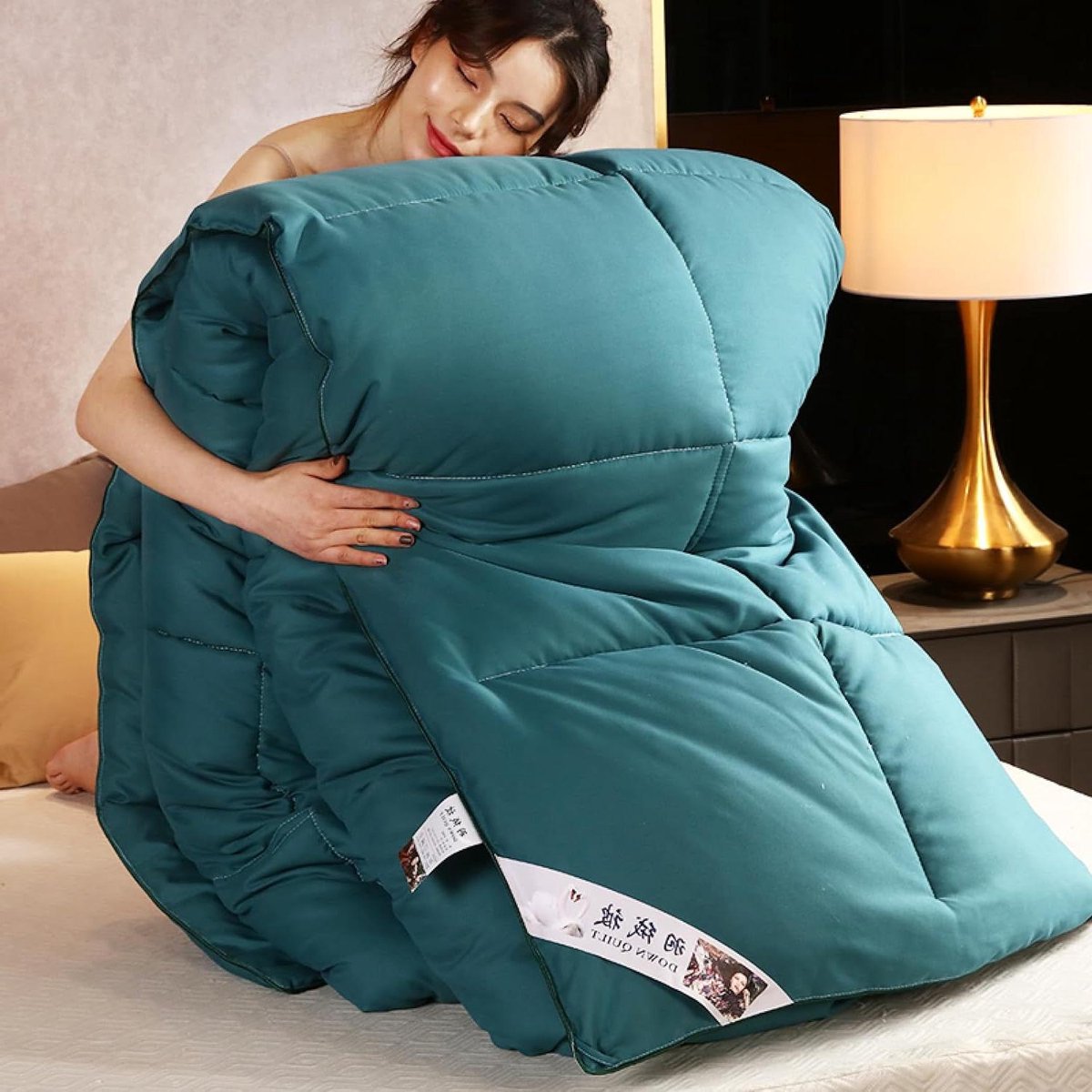 Dekbed - Zomerdekbed Donzen - Warmte Reguleren - Boxsteek Ontwerp - 220x240cm - Wit