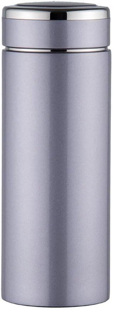 Geïsoleerde Waterkoker - Thermoskan Koffiekan - Dranken Warm Houden - Dubbelwandig Roestvrij Staal - 5 x 20 cm - Zilver