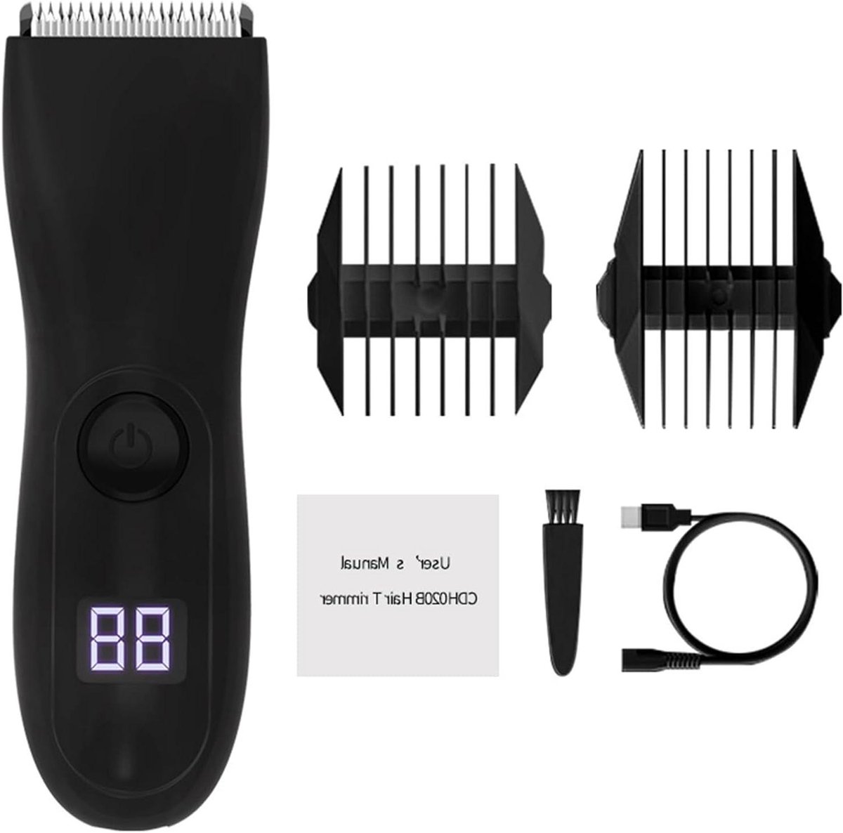 Lichaam Tondeuse - Schaamhaar Trimmer Man - Lichaamshaar Verzorgen - Veilige Ontharing - 139 x 45 x 36 mm - Zwart