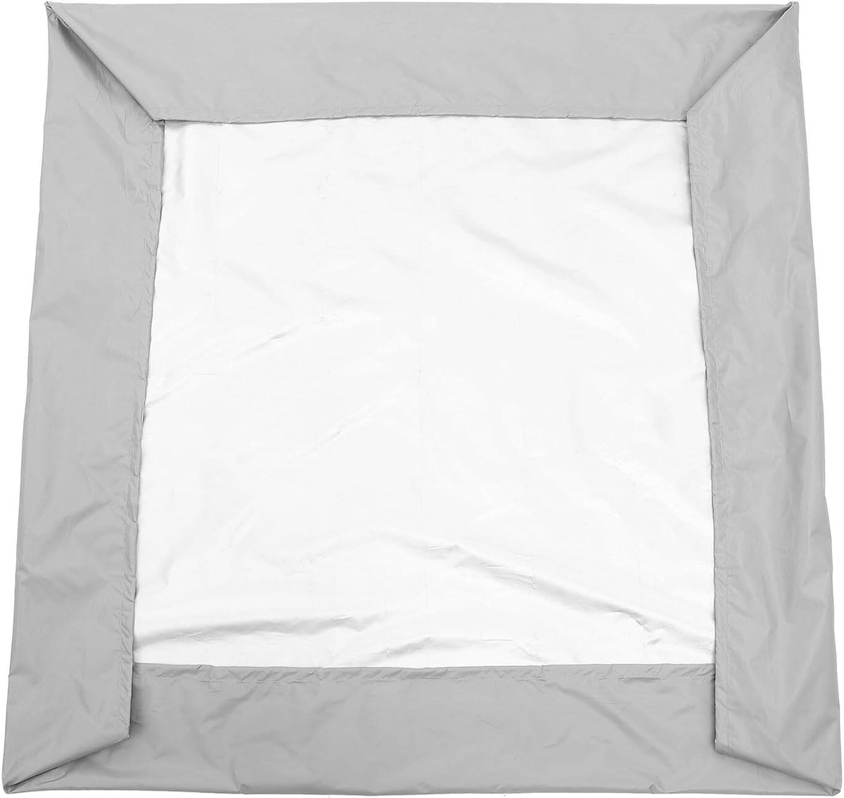 Zandbakhoes Waterdicht - Afdekking Zandbak - Buiten Spelen - Trekkoord Bevestiging - 155 x 155 x 20 cm - Grijs