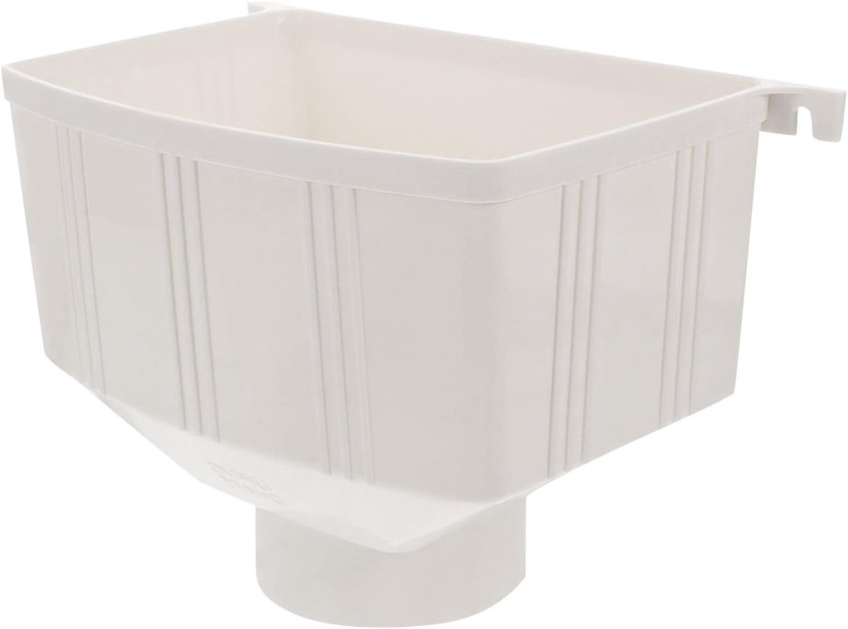 Regenpijp Connector - Goot Afleider - Waterafvoer Optimaliseren - Brede Opening - 22.5 cm - Wit