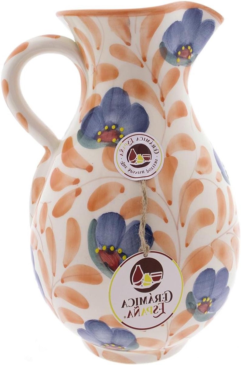 Keramische Kan - Waterkaraf Bierpul - Dranken Serveren - 100% Handgemaakt - 2 Liter - Rood