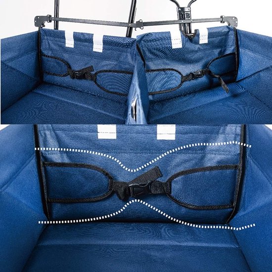 Bolderkar Opvouwbaar - Kampeerwagen Tuin - Buiten Transport - 4 Zwenkwielen - 100x50x74 cm - Stijl 1 van Bolderkar Opvouwbaar — afbeelding 3