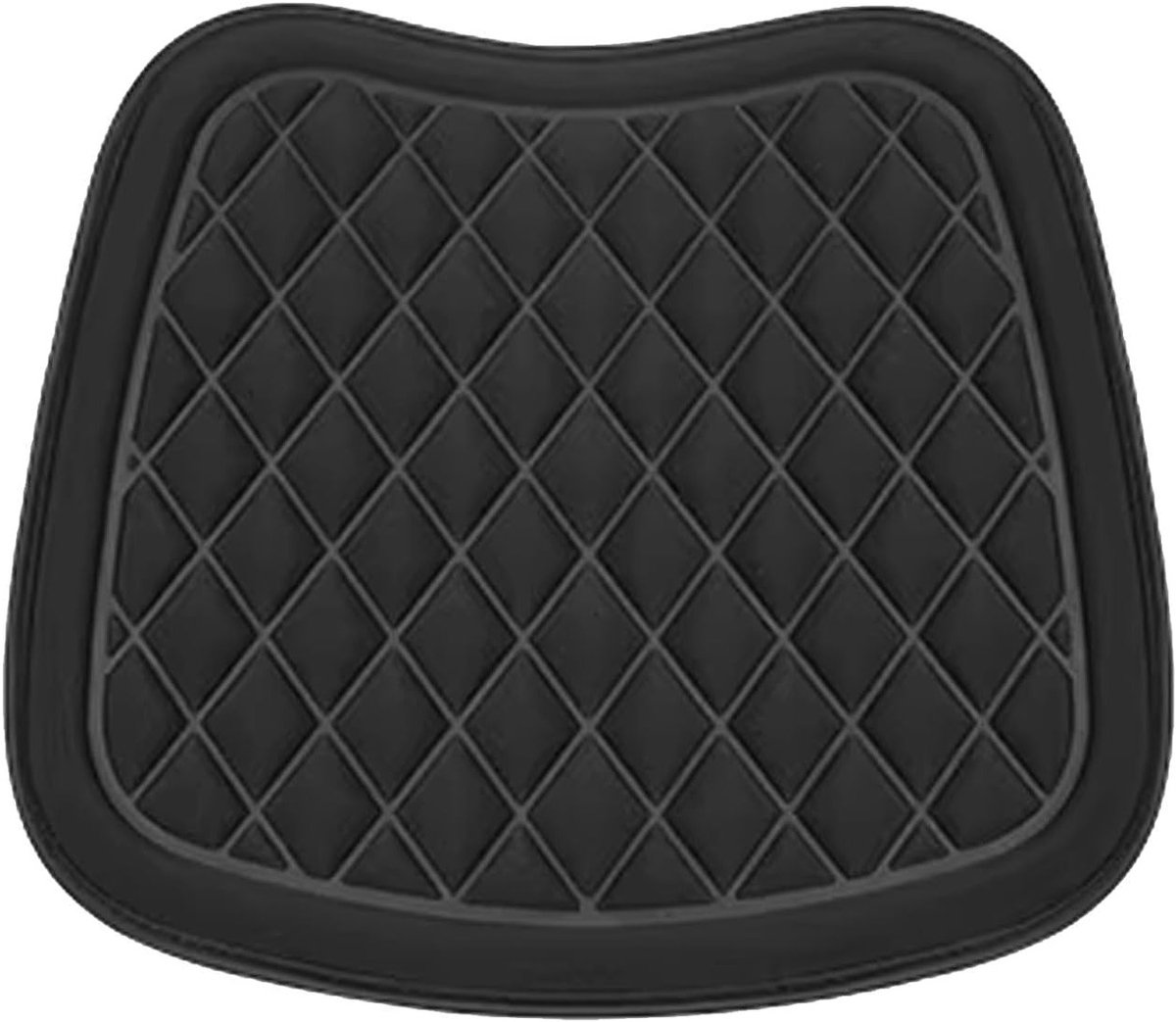 Comfortabel en ademend autostoelkussen met 3D-ruitpatroon, antislip en universeel voor auto en SUV (zwart, 48 × 44 cm)