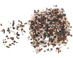 Aquarium Grind - Decoratie Stenen - Aquarium Inrichten - Natuurlijke Beekstenen - 512 Gram - Multi