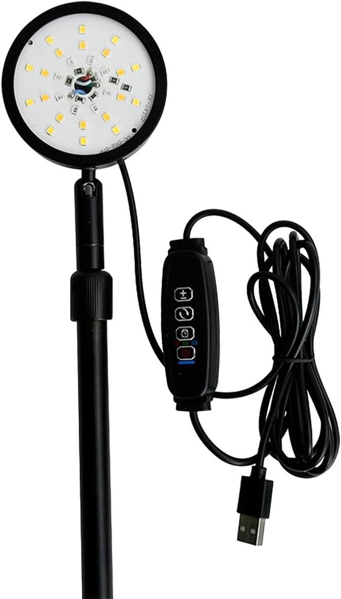 Kweeklamp Kamerplanten - Plantenlamp Groeilamp - Planten Groeien - Volledig Spectrum Licht - 275 inch - Zwart