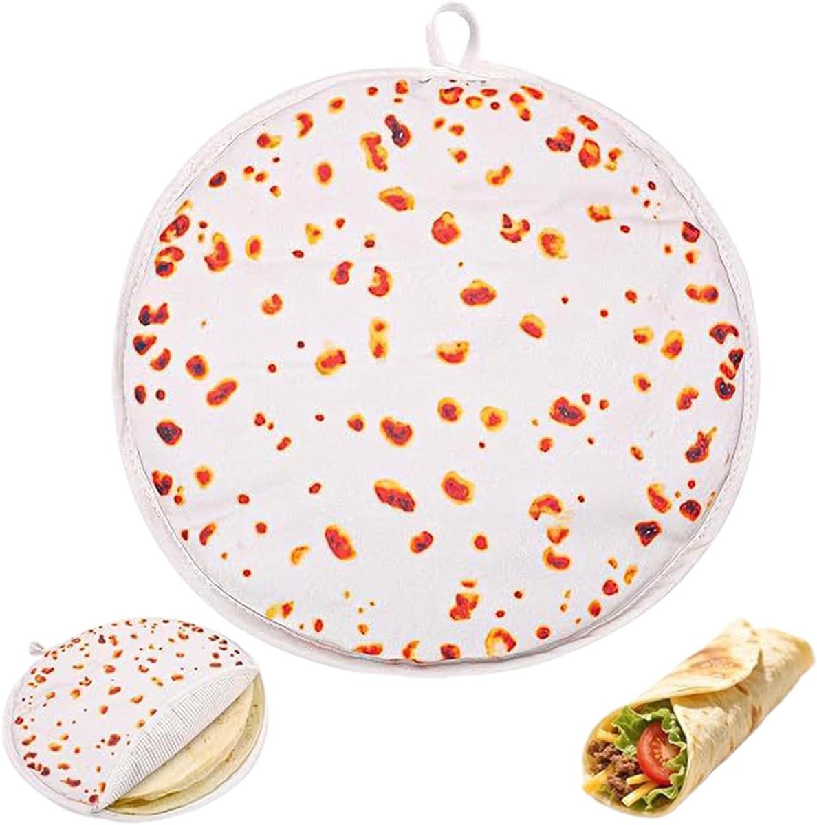 Tortilla Warmhoudtas - Flatbread Houder - Platbrood Warm Houden - Houdt 1 uur warm - 30 cm - Enkele Attribuut