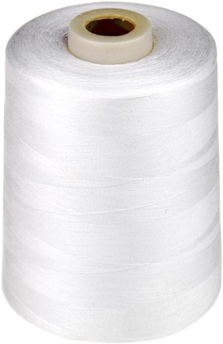 Naaidraad Grote rol - Polyester Garen - Kleding Maken - Hoge Snelheid - 8000 meter - Wit