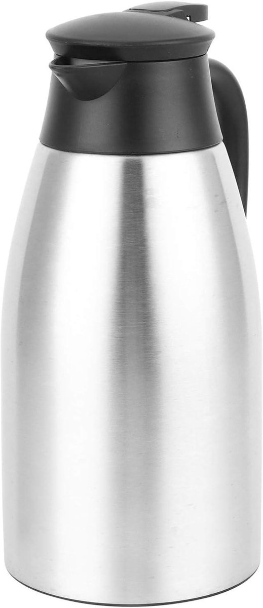 Geïsoleerde Drankdispenser - Thermoskaraf Koffie Urn - Dranken Warm Houden - Draaibaar Deksel - 2L - Roestvrij Staal