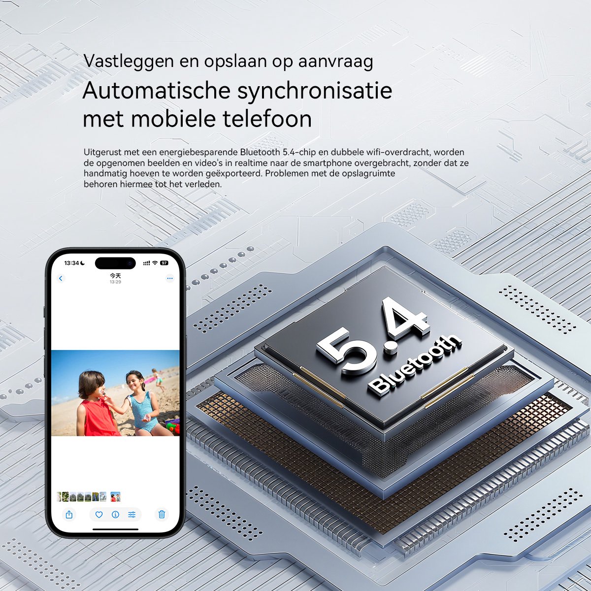Blackview BV100 Smart Glasses - Slimme bril met camera - Spraakgestuurde AI-assistent - Bluetooth-bellen, vertaling, objectherkenning - BT 5.4 - 32GB - 220 mAh - Transparant thumbnail 3