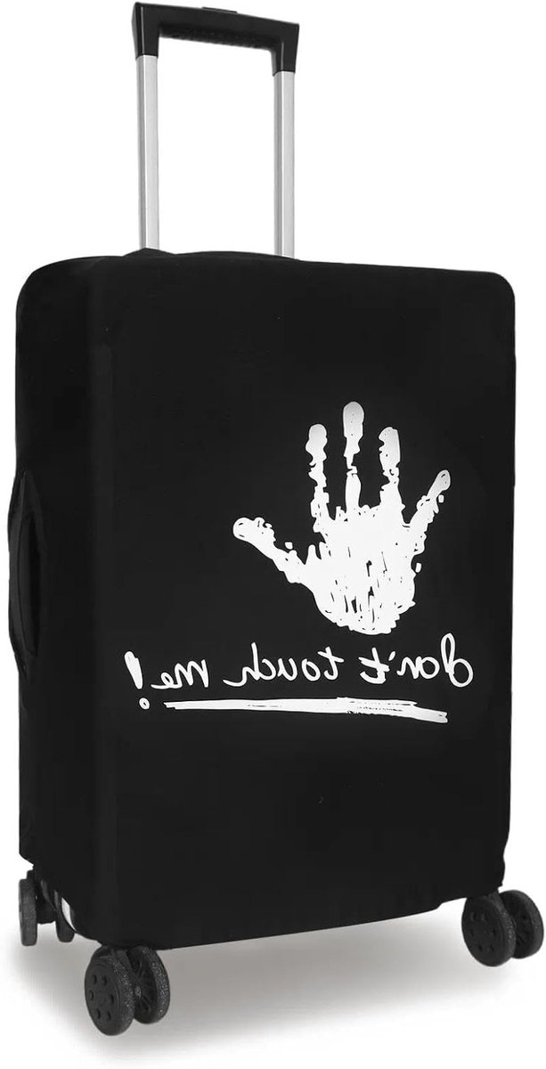 Beschermhoes voor Koffers, Wit met Graffiti Ontwerp, Geschikt voor Unisex, 24x17 cm