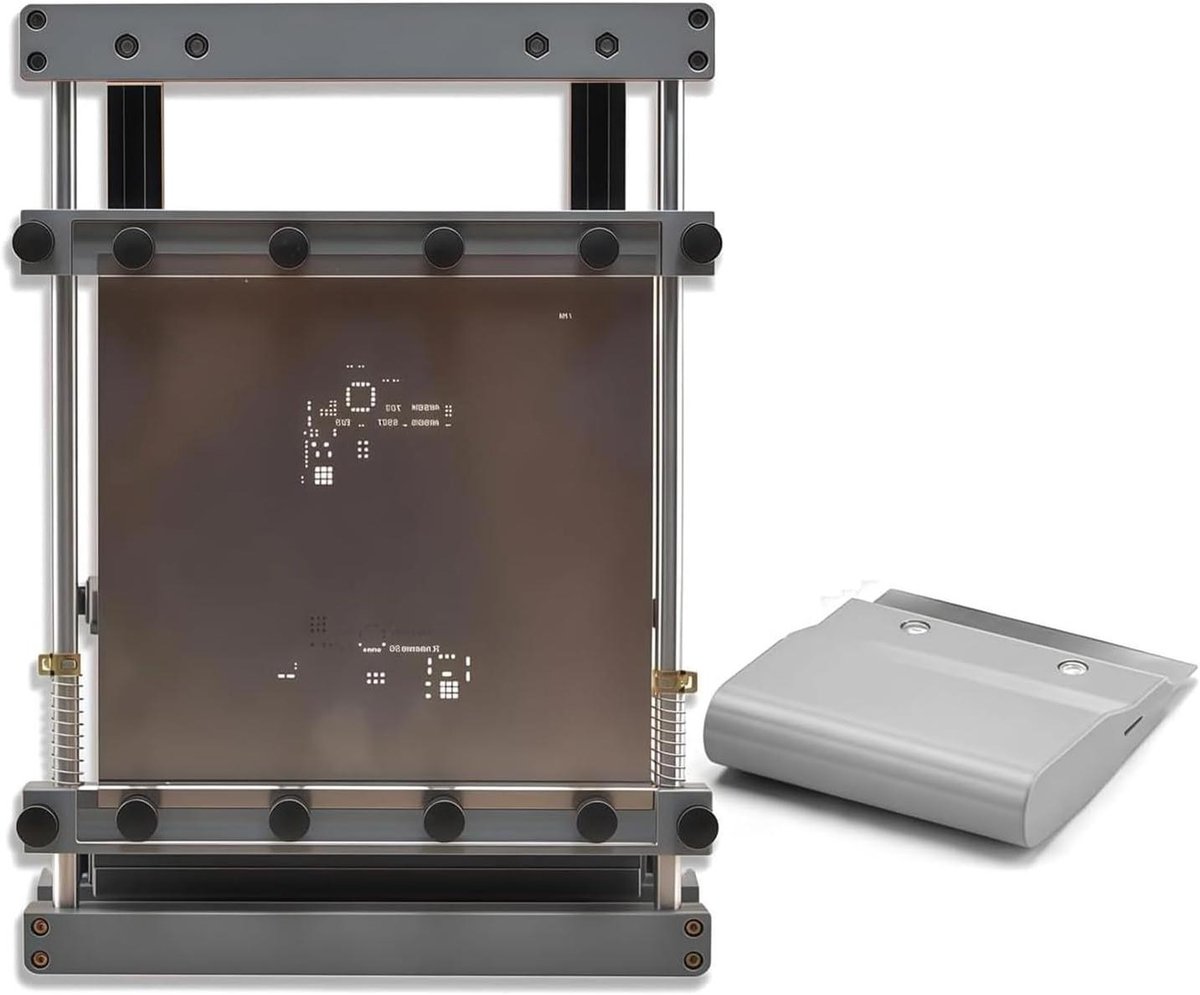 Zeefdrukstation - Stencilprinter Mini - Precisie Printen - Hoge Precisie Herhaalbaarheid - 150x150mm - Zilver
